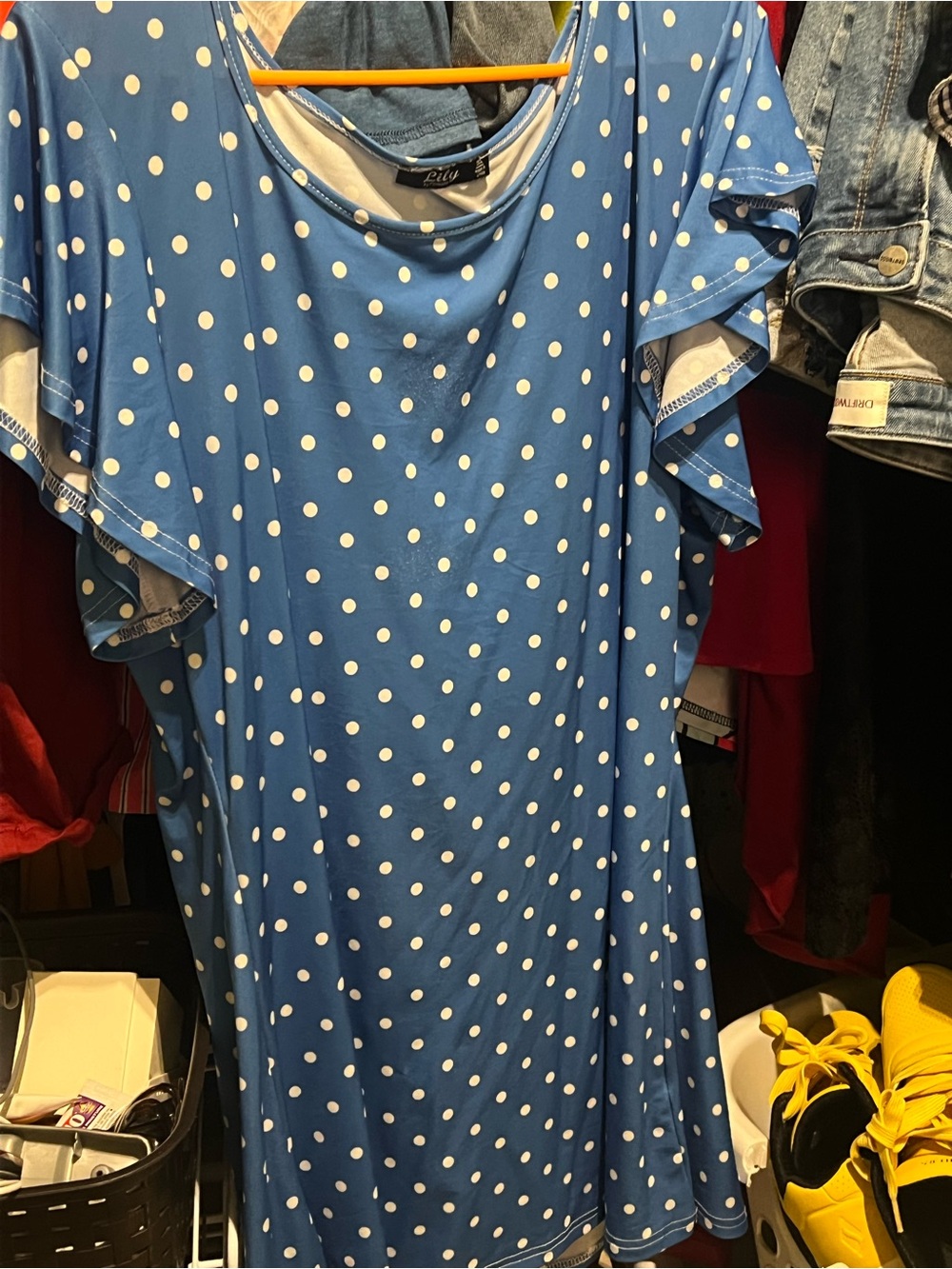 Lily Blue Polka Dot Short Sleeve Tee